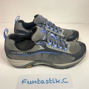 Merrell Monument Select Dry Vibram Sole Gray Blue Hiking Shoes US Women’s Size 8